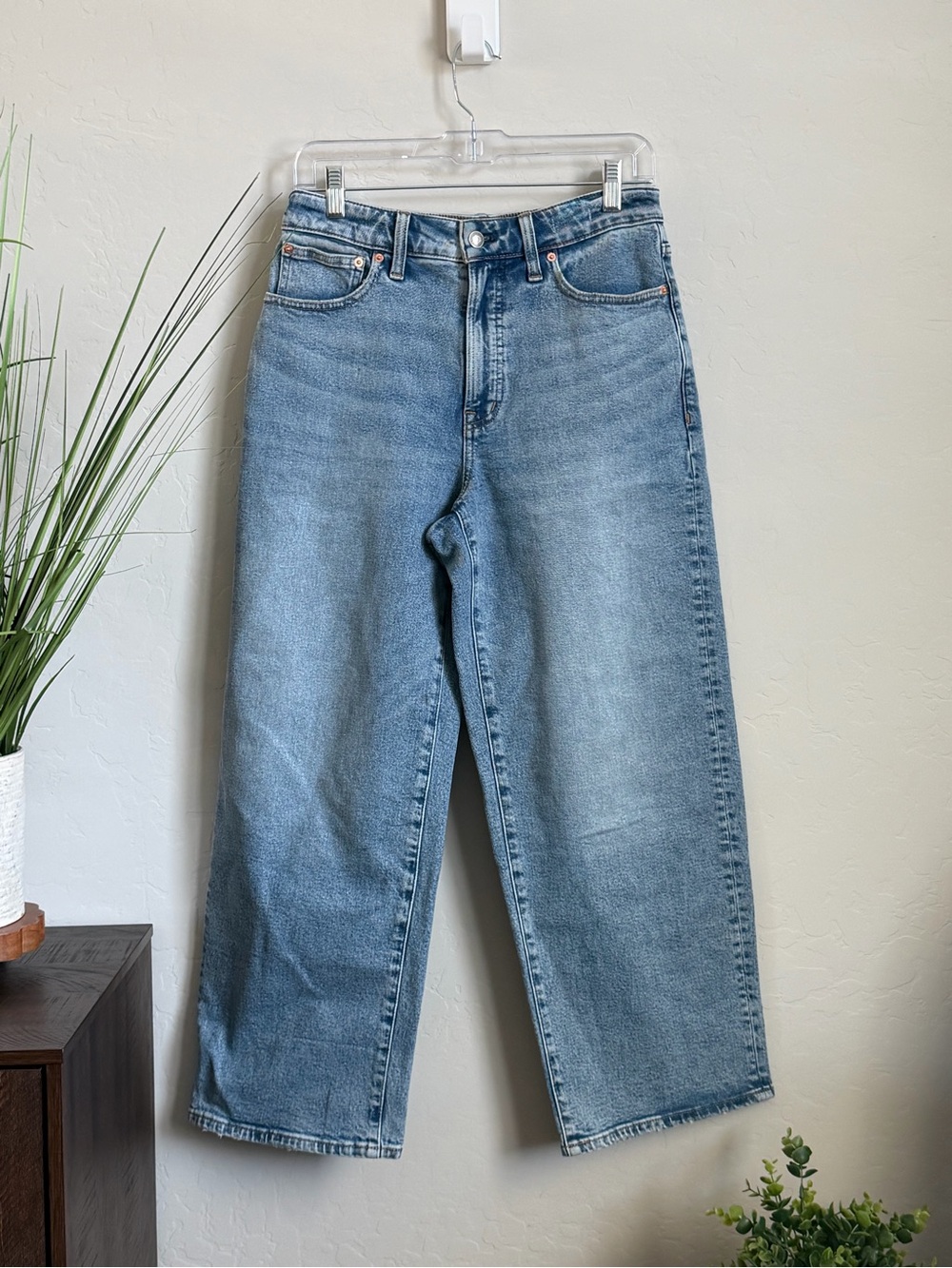 Madewell The Curvy Perfect Vintage Wide-Leg Crop Jean Size 28 NWT Light Wash